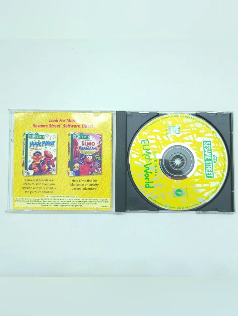 Sesame Street Create & Draw in Elmo's World CD ROM Windows 95 98 Vintage Mattel